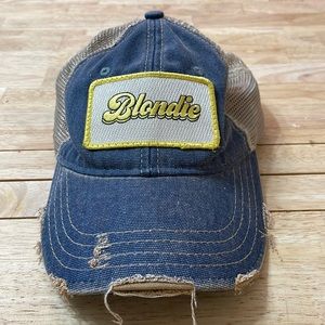 Blonde trucker hat